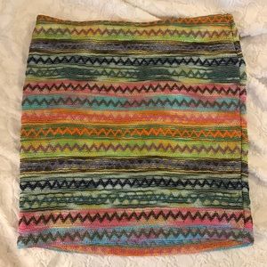 Kirra Multi-Colored Mini Skirt